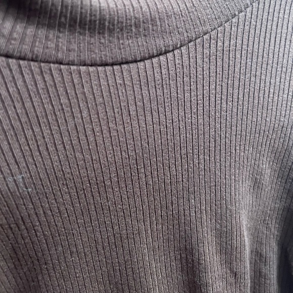 Zara Chocolate Brown Ruched Turtleneck Tank S - Picture 3 of 3